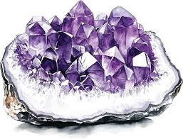 Amethyst crystal cluster